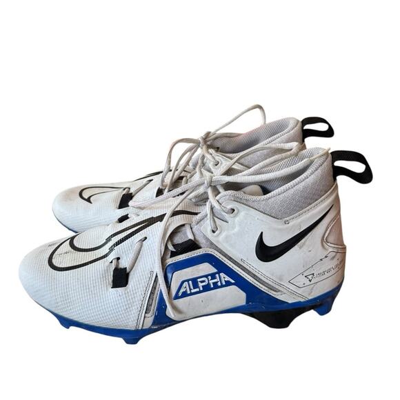 Nike Blue white Alpha Menace Pro 3 Football Cleats Mens Size 9.5 - Picture 16 of 16